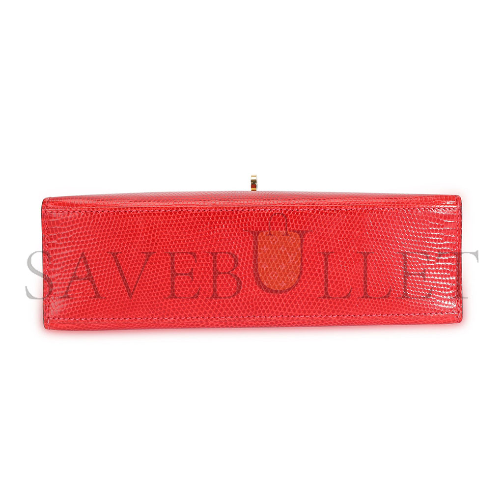 HERMÈS MASTER BRAISE NILOTICUS LIZARD MINI KELLY POCHETTE (22*14*7cm) 